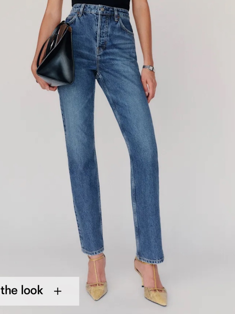 Reformation Cynthia High Rise Straight Jeans Long